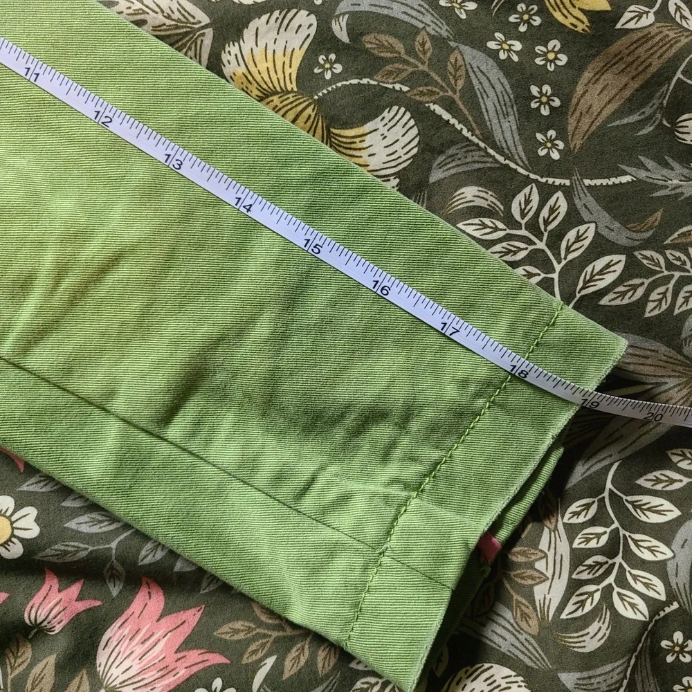 VTG Y2K J Crew Single Button Blazer Women S Cotton Twill Lime Green 3/4 Sleeve